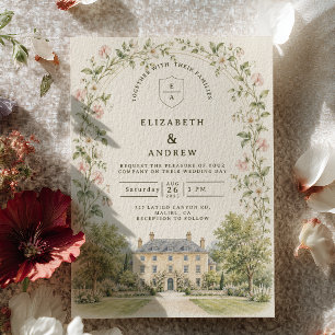Convites Casamento no Jardim da Mansão Inglesa