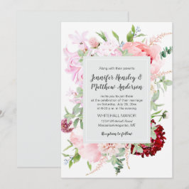 Convites Casamento no Jardim de Aquarela Selvagem |
