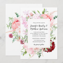 Convites Casamento no Jardim de Aquarela Selvagem |