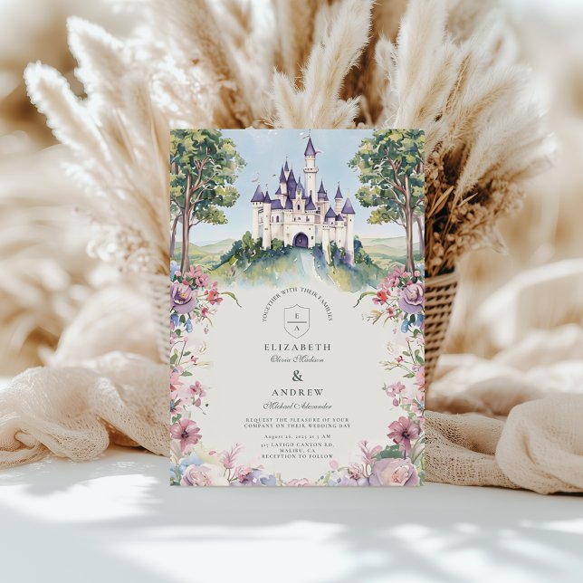 Convites Casamento no Jardim de Contos de Fadas Castlecore (Criador carregado)