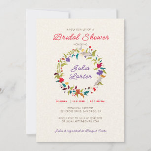 Convites Casamento no Jardim de Flores Exóticas Wild Rose W