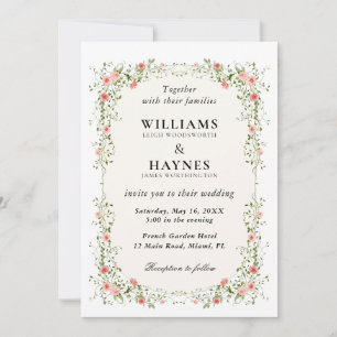 Convites Casamento no Jardim de Flores Silvestres