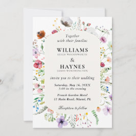 Convites Casamento no Jardim de Flores Silvestres