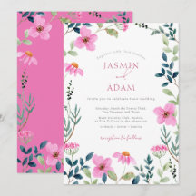 Casamento no Jardim de Flores Silvestres Rosa Eleg