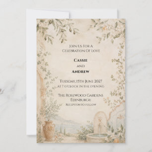 Convites Casamento no Jardim de Oliveiras da Fonte Toscana