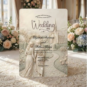 Convites Casamento no Jardim de Romance Grego do Velho Mund