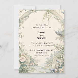 Convites Casamento no Jardim do Portão da Lua em Chinoiseri