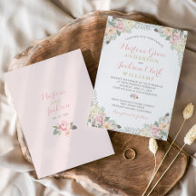 Casamento no Jardim Floral Rosa Romântico