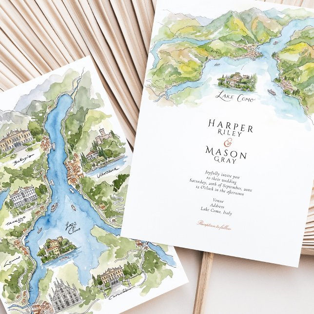 Convites Casamento no Lago de Como | Lago di Como (Criador carregado)
