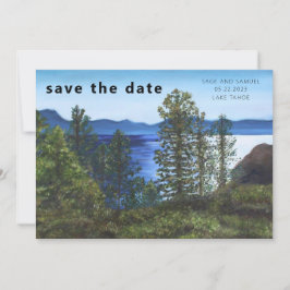 Convites Casamento no Lago Tahoe Salve a Data