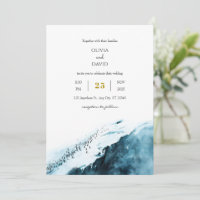 Casamento no Oceano Pinguim Antártico Teal Blue