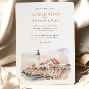 Convites Casamento no Parque Fort Williams Farol Portland H