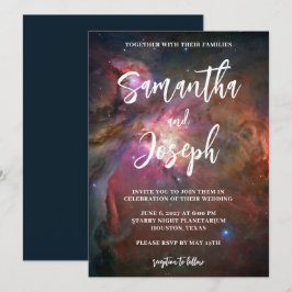 Convites Casamento no Planetário da Nebulosa de Orion Azul 