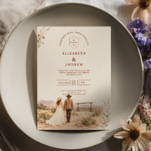 Convites Casamento no Rancho do Deserto Ocidental em Aquare