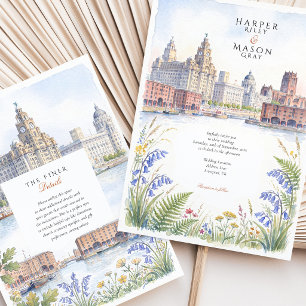 Convites Casamento no Royal Liver Albert Dock em Liverpool,