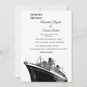 Convites Casamento no Tabordo de Navio com Tema Náutico