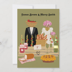 Convites Casamento Nobre Romântico Clássico de Morango