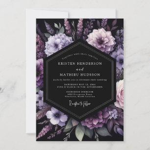 Convites Casamento Nocturno Mal-humorado Roxo