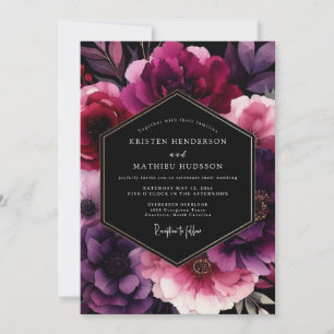 Convites Casamento Nocturno Plum Moody