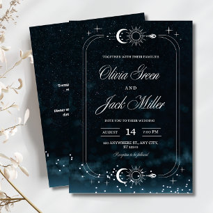 Convites Casamento Noite Estrelada Casamento Galáxia Celest