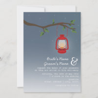 Casamento noturno - Lanterna de óleo vermelho
