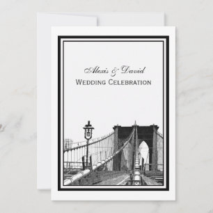 Convites Casamento NYC Skyline Ponte de Brooklyn #2