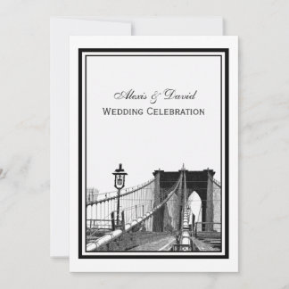 Convites Casamento NYC Skyline Ponte de Brooklyn #2