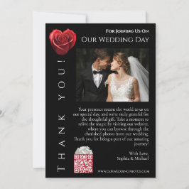 Convites Casamento Obrigado Rosa vermelha Formatada Por Fot
