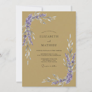 Convites Casamento Ochre Soft Lilac Wisteria