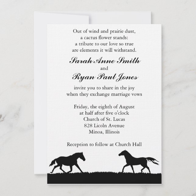 Convites Casamento ocidental (Frente)