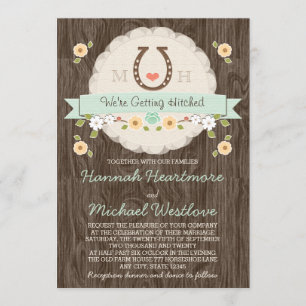 Convites Casamento Ocidental Mint Horsfere