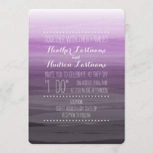 Convites Casamento Ombre Inspirado em Aquarela - Plumagem E