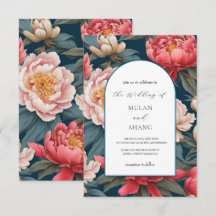 Casamento Oriental de Pêonias Brancas e Rosa