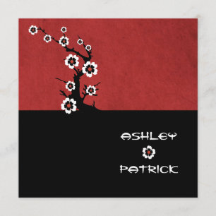 Convites Casamento oriental de Yin-Yang Sakura