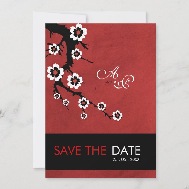 Convites Casamento Oriental Sakura (Frente)