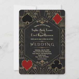 Convites Casamento Ouro Preto Gatsby 1920 Jogo