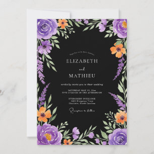 Convites Casamento Ousado Roxo