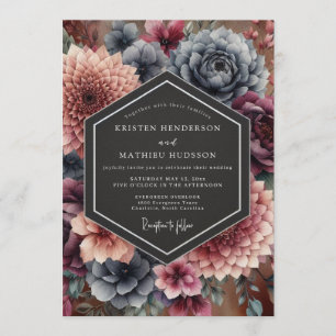 Convites Casamento Outonal Cativante em Borgonha