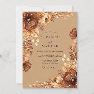 Convites Casamento Outonal Opulento