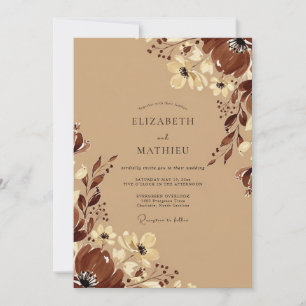 Convites Casamento Outonal Refinado