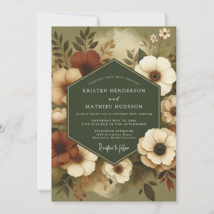 Convites Casamento Outonal Sage Sienna