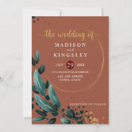 Convites Casamento outono 🍂 Azul Profundo 💙 Elegante