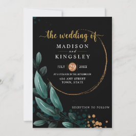 Convites Casamento outono 🍂 Azul Profundo 💙 Elegante