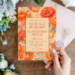 Convites Casamento outono de Flores Laranja Queimadas<br><div class="desc">Convite De Casamento outono De Flores Laranja Queimadas. Itens correspondentes disponíveis.</div>