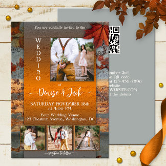 Convites Casamento outono de Fotografia Design industrial m