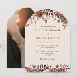 Convites Casamento outono de outono Rustic Floral Arch