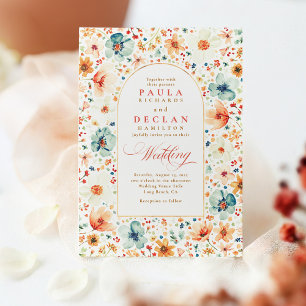 Convites Casamento outono Floral do Jardim das Pradarias