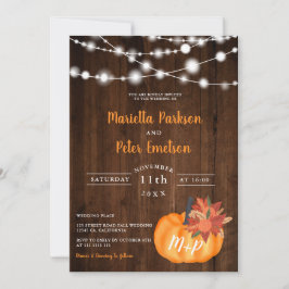 Convites Casamento outono russo de abóbora-flores