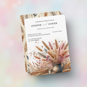 Convites Casamento outono Russo Elegante De Trigo Aquoso