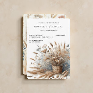 Convites Casamento outono Russo Elegante De Trigo Aquoso